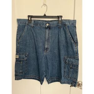 Men's Wrangler Hero Originals Denim Cargo Shorts - 38, EUC